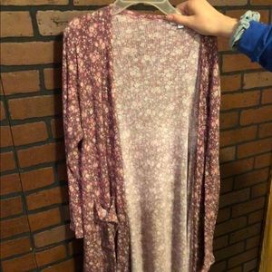 Lularoe Sarah long cardigan floral print